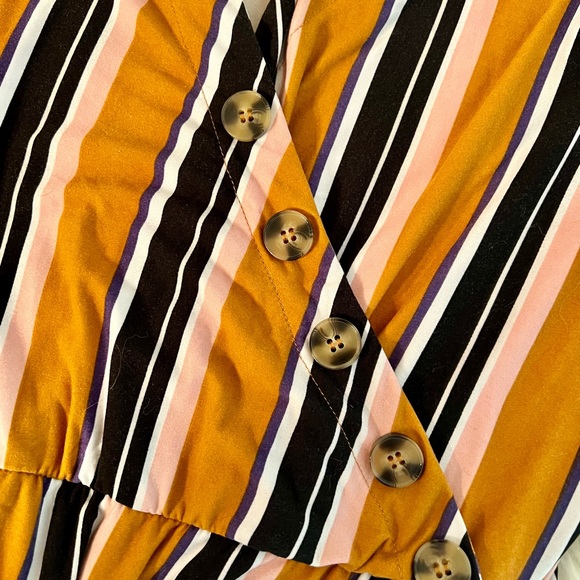 Derek Heart Plus multi-colored striped skater dress, size 1X. - Picture 3 of 3
